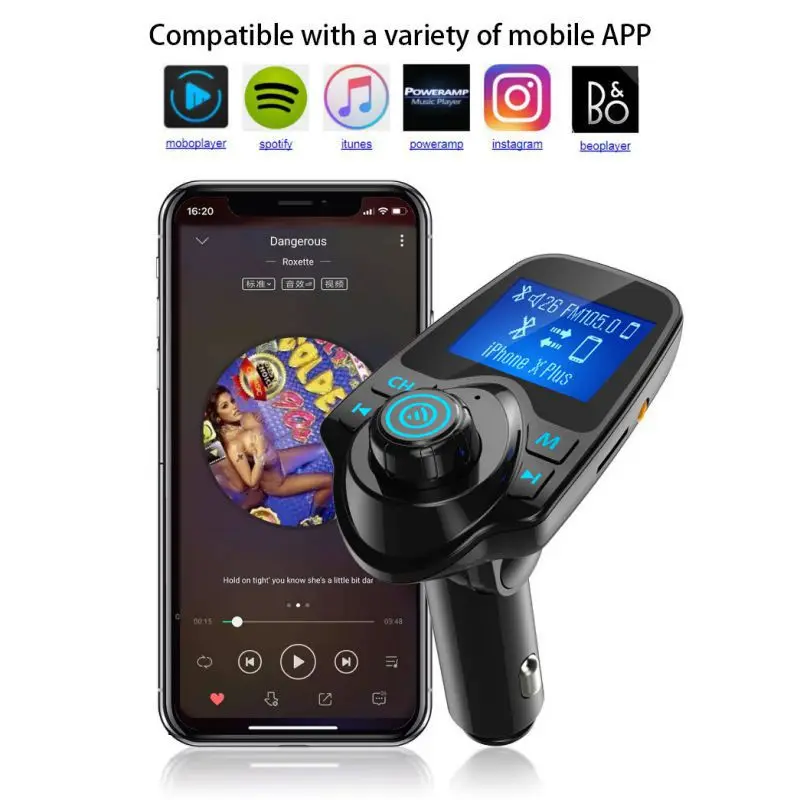 Cheap Car Mp3 Audio Multi-function Dual USB Ports Bluetooth Receiver Player Music U Disk Universal Charger | Электроника