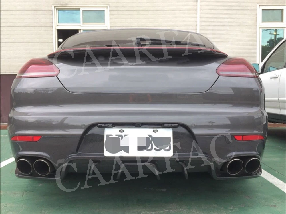 Для Panamera углеродного волокна задний бампер для губ Диффузор спойлер для Porsche Panamera 970 GTS Turbo S
