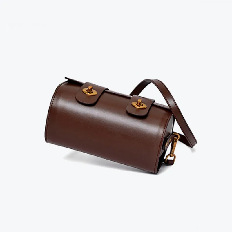 

Fashion Women Vintage Leather Handbag Lock Sling Shoulder Bag Designer Office Ladies Pillow Style Packing Crossbody Bags
