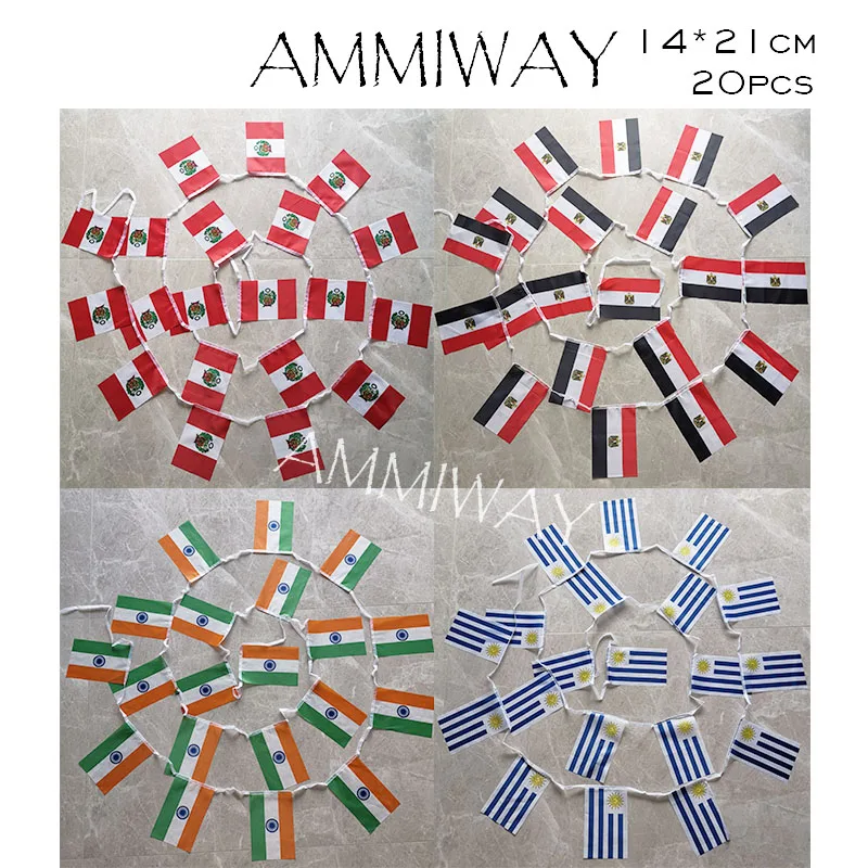 AMMIWAY 14x21 см 20 шт. Новая Зеландия Чехия заказной полиэфирный флаг германия