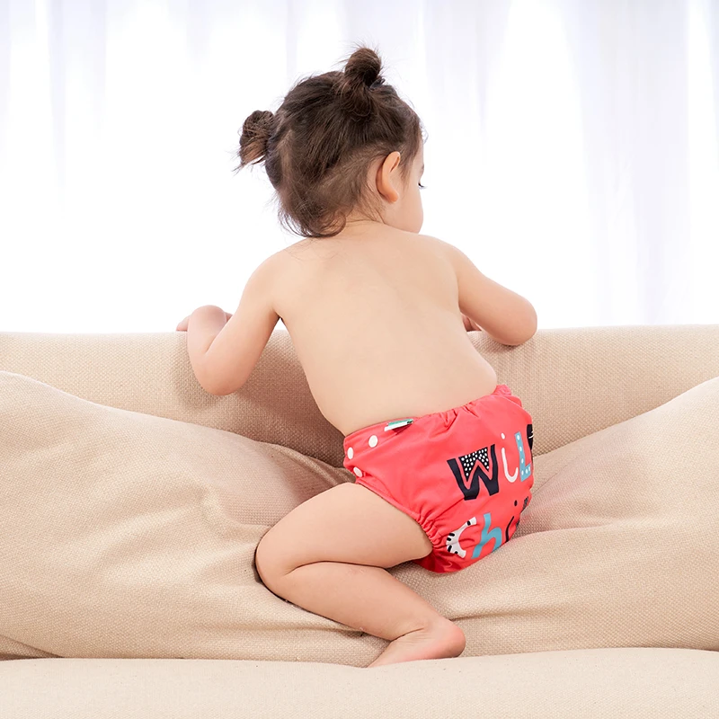 QW37-cloth diaper Elinfant цифровой тканевый подгузник экологичный моющийся Карманный подгузник многоразовый кофе Быстросохнущий Рождественский детский подгузник - Цвет: QW37-cloth diaper