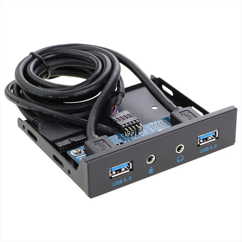 3 5 'ɲ USB3.0 A концентратор + HD o до 20pin Заголовок флоппи Передняя панель привода |