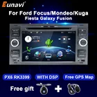Eunavi Android 10 автомобильное радио DVD мультимедиа для Ford Mondeo Focus S-max C-MAX Galaxy Fiesta transit Fusion Connect kuga 2 Din GPS