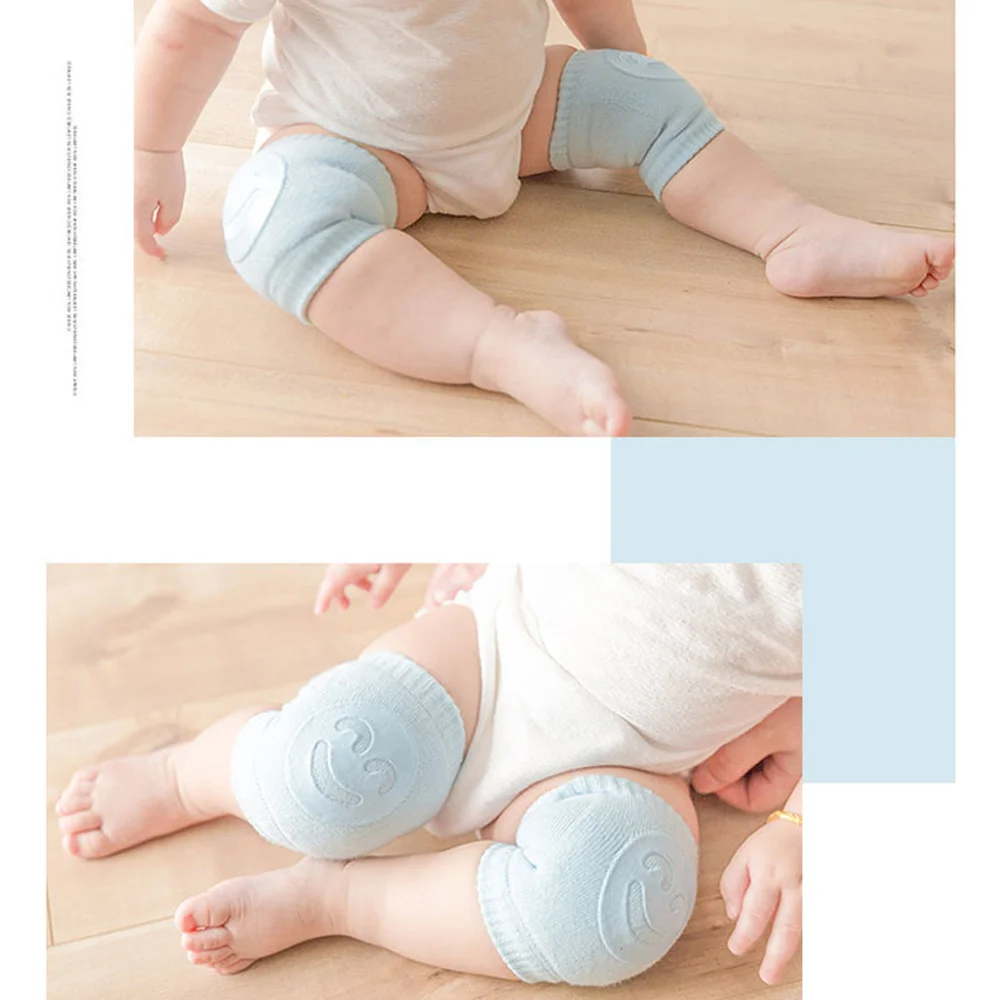 

Baby Kneepad Infant Toddler Non Slip Crawling Safety Accessories Child Smile Face Knee Pads Cushion Protector Leg Girls Boys
