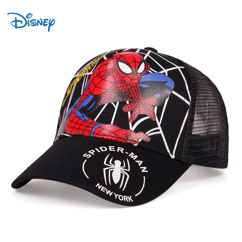 Disney Marvel Hat Baseball Cap Superhero Spider Man Beanie Letter Embroidery Breathable Adjustable Boy Baby Girl Hip Hop Hat