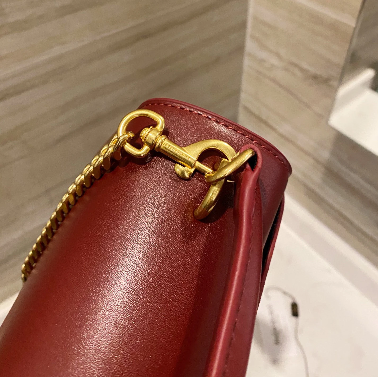 

With logo Solid color Chain Large capacity Simplicity fashion backpack Genuine Leather One shoulder Messenger bag Handbag
