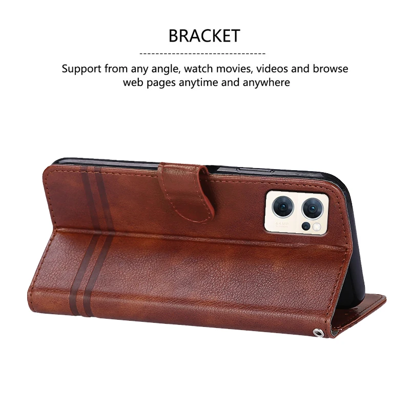 Кожаный чехол для телефона Oppo Reno 7 4G Магнитный Флип-кошелек карт защитный Reno7 5G