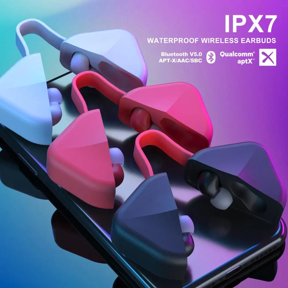 Беспроводные наушники B6 Bluetooth 5 0 поддержка Apt x IPX7 водонепроницаемые спортивные