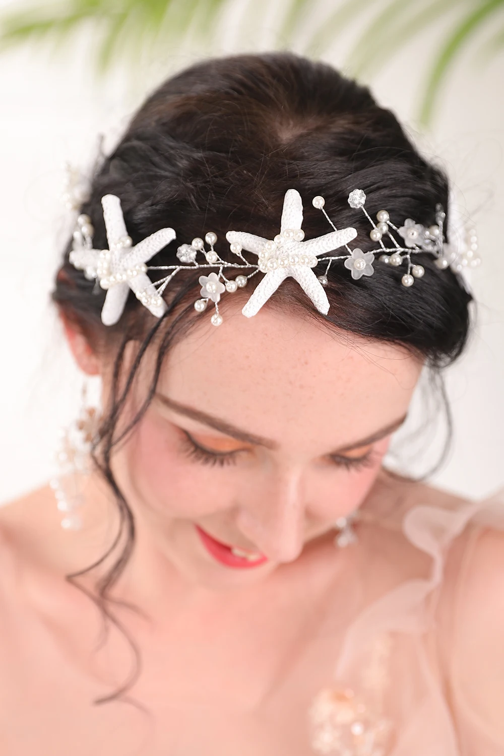 Женская Свадебная вуалетка обруч для волос с цветами и жемчугом | Свадьбы