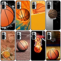 basketball basket silicone phone case for xiaomi redmi note 11 10 9 8 pro 11t 10t 10s 9s 8t 9 9a 9c 9t black soft cover coque