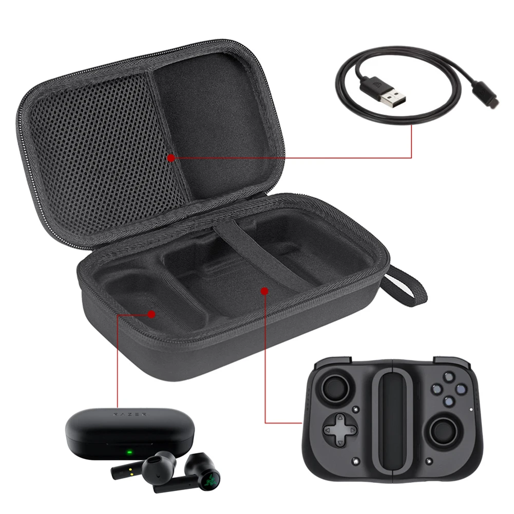 

Game Carrying Case Dustproof Bag Controller for Razer Kishi Mobile Game Controller Wireless Headsets Storage Case
