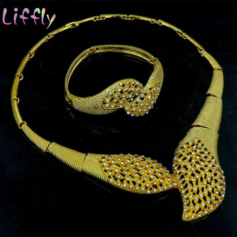 Африканские очаровательные женские ювелирные наборы большое ожерелье модные