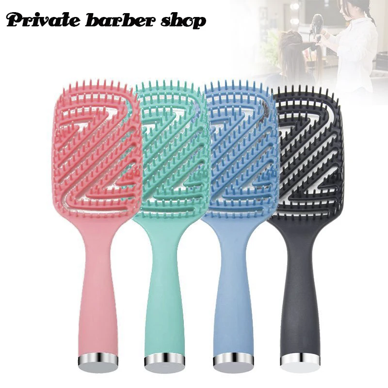 

Парикмахерская Кисть для волос щетка для распутывания кожи головы, массажная расческа для распутывания волос, щетка для сухих и влажных вью...