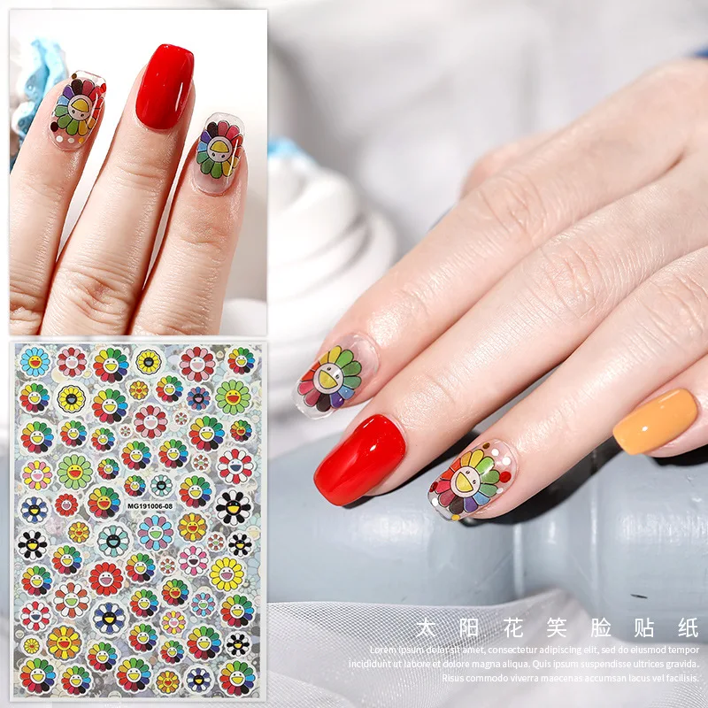 

1 Piece Sticker Decal Hot Selling Sunflower Creative Nail Art