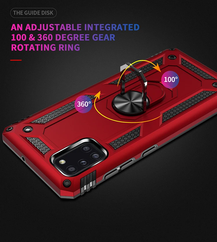 Phone Case For Samsung Galaxy A01 A11 A31 A41 A51 A21 A71 A70E A21S M11 Fashion Anti Fall Shockproof Magnetic ring Bracket Cover