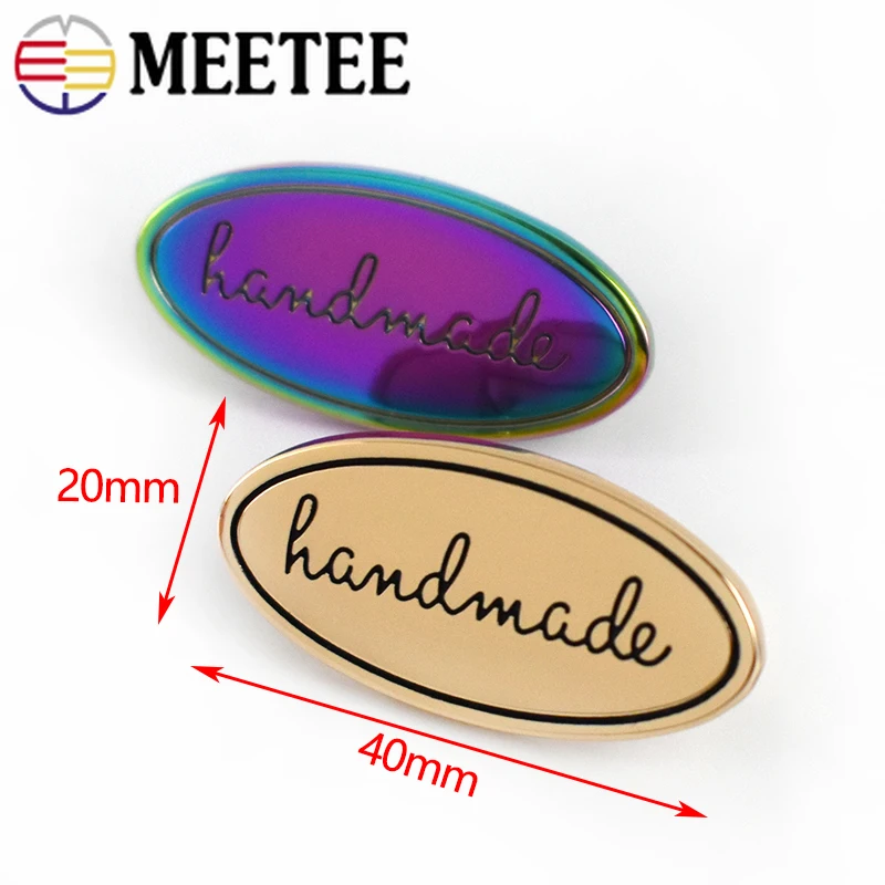 Meetee 10/30 шт. 20x40 мм Металлические мешки ручной работы декоративные булавки ярлыки