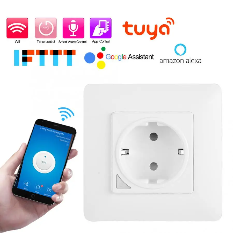 Wifi умная розетка для Alexa/Google Home Assistant/IFTTT EU Plug AC 100-240V Горячая Распродажа