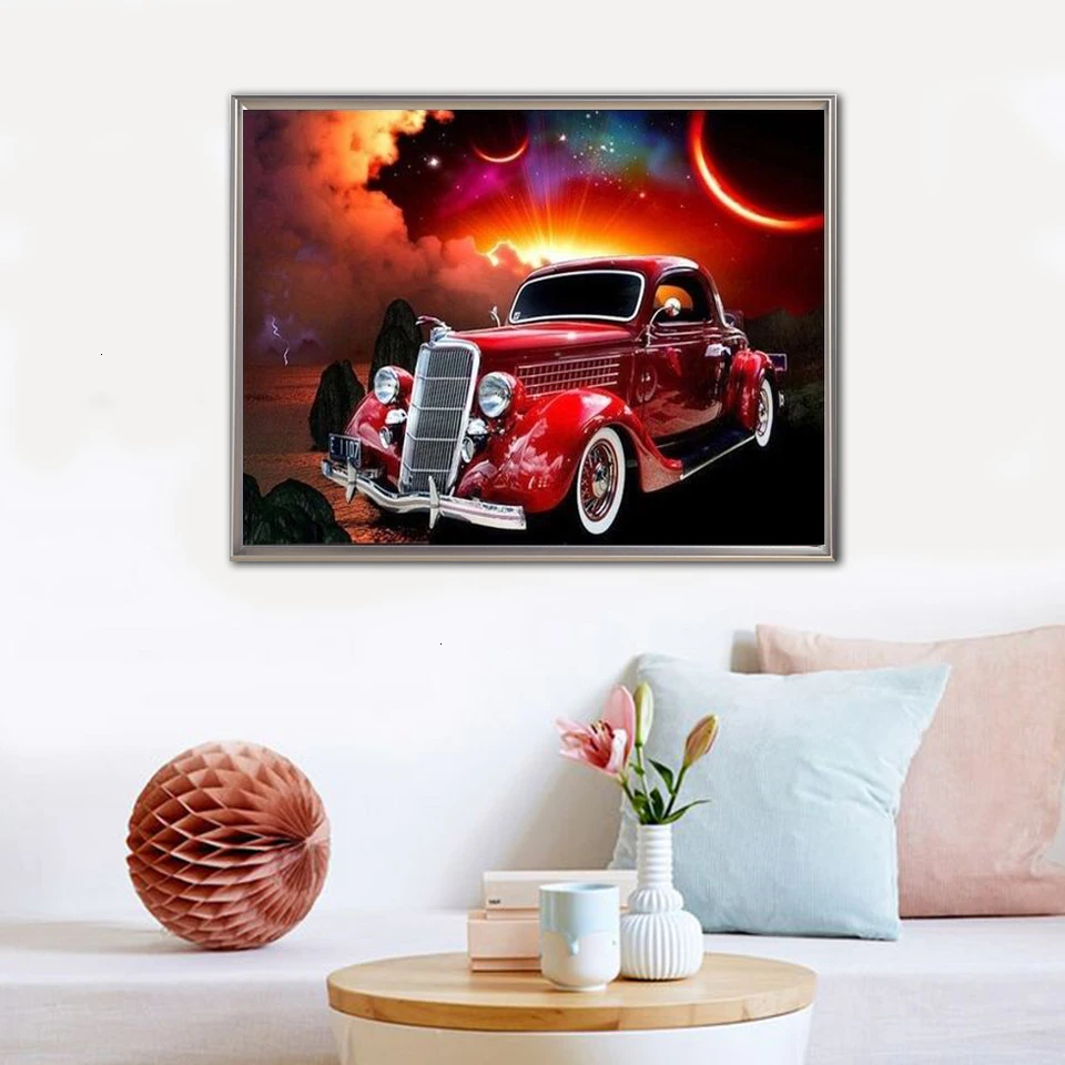 Алмазная живопись цветок собака дельфин детский автомобиль 5D сделай сам