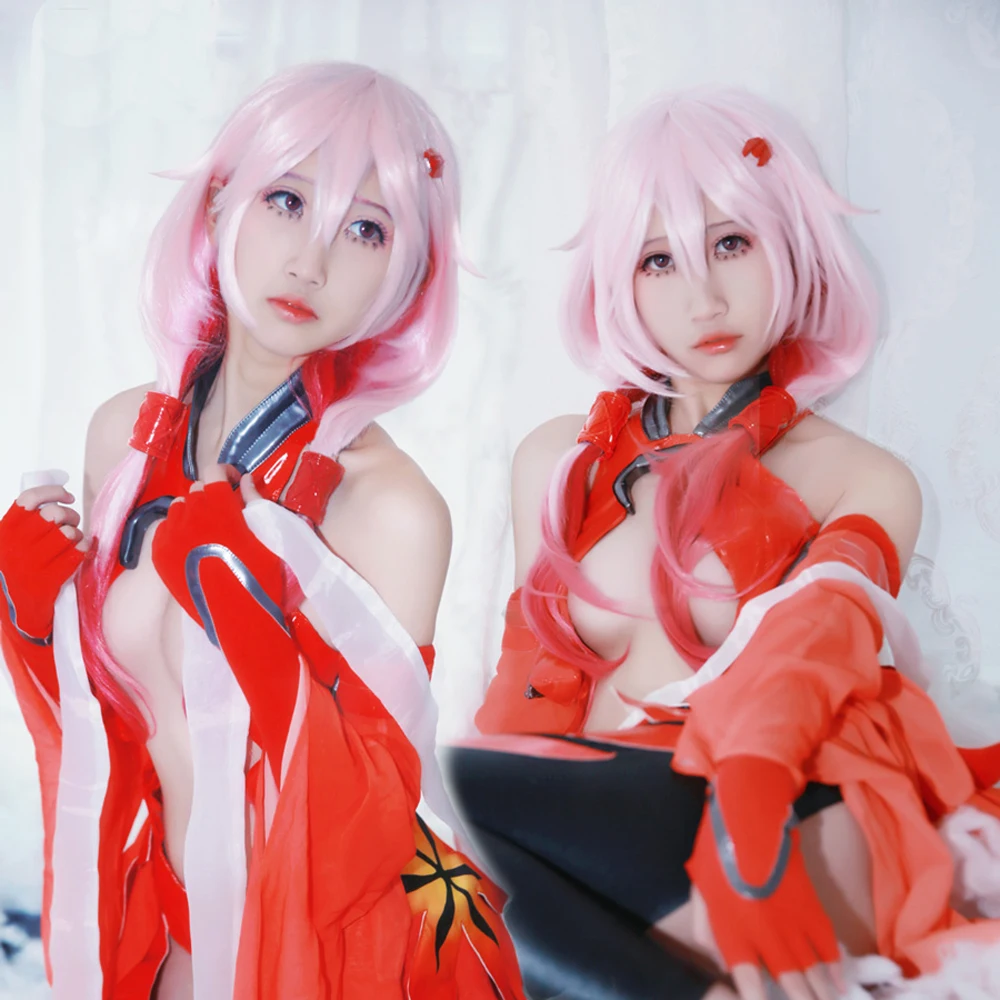LG розовая сеть Guilty Crown косплей парик inori yuzuriha костюм женщина для взрослых парики