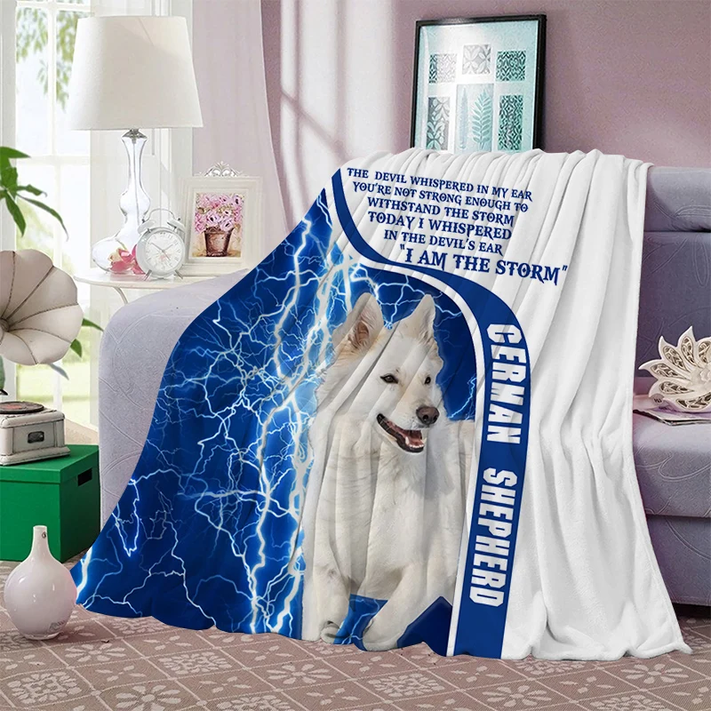 

Фланелевое Одеяло CLOOCL в виде немецкой овчарки, детское одеяло с 3D рисунком, домашняя жизнь, туризм, пикник, путешествия, сказочное одеяло