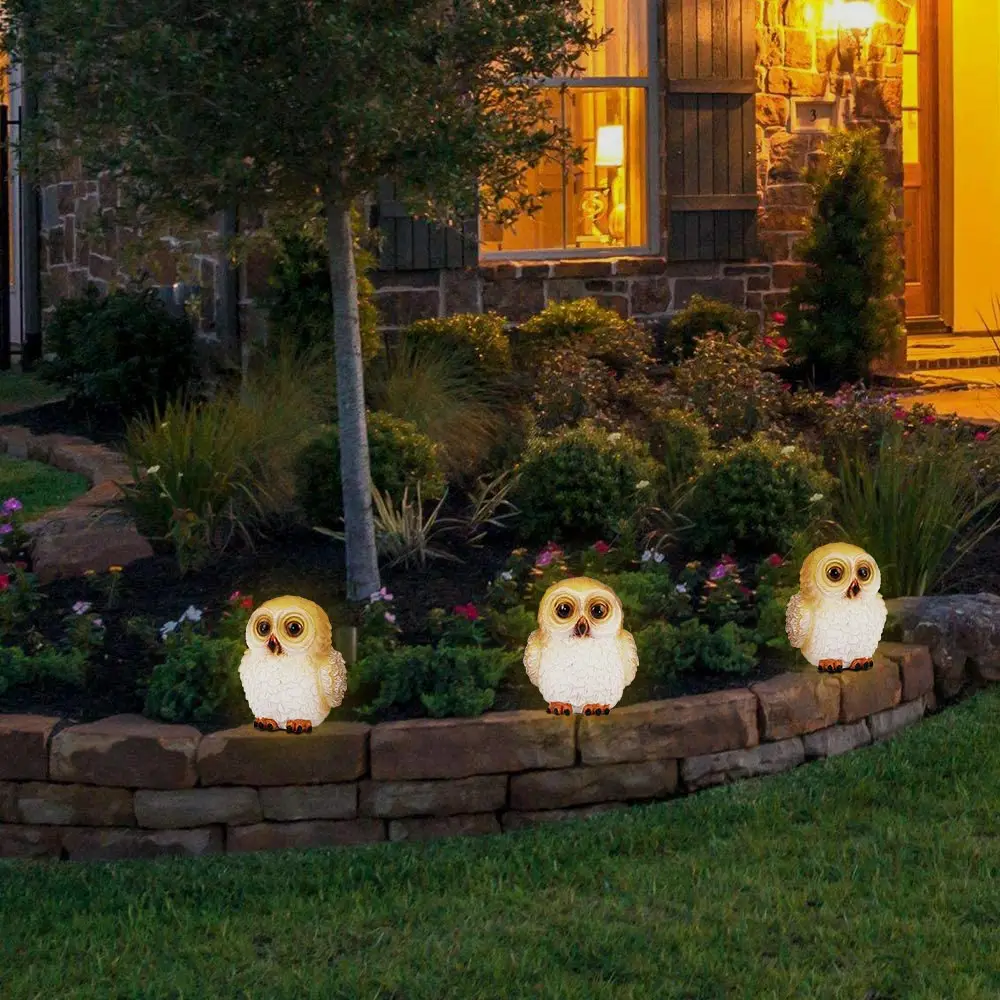 

Konesky, декоративный садовый светильник на солнечной батарее для украшения животных, газон, сова, освесветильник во дворе, садах, вилл, газон и...