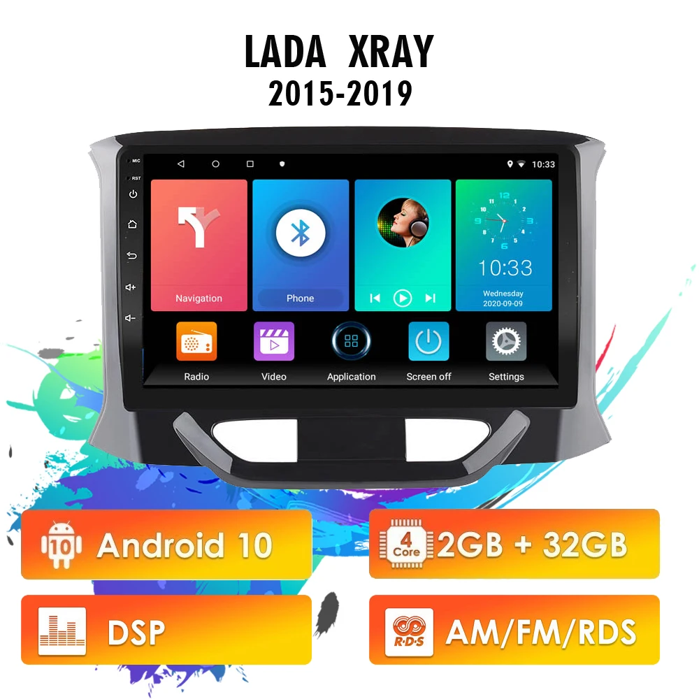 

Eastereggs 2 Din Android 10 RDS DSP For LADA XRAY 2015-2019 Autoradio GPS Navigation Car Multimedia Player 2 DIN Car Audio