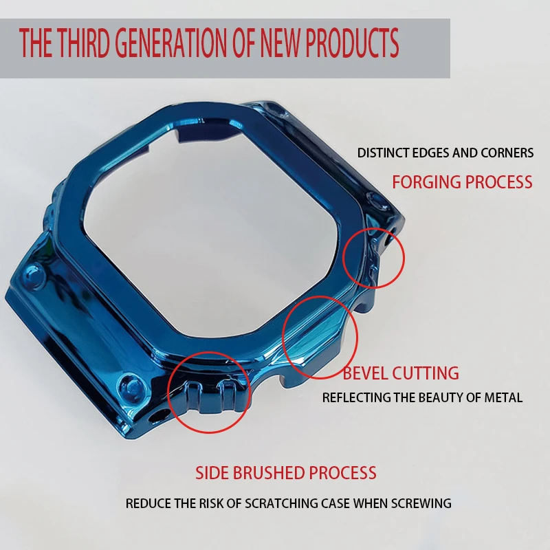 MFG ремешок для часов DW5600 и чехол из нержавеющей стали металлический браслет