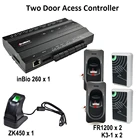 Двухдверная панель контроля доступа по отпечаткам пальцев inBio 260 биометрическая система управления Система контроля допуска к двери