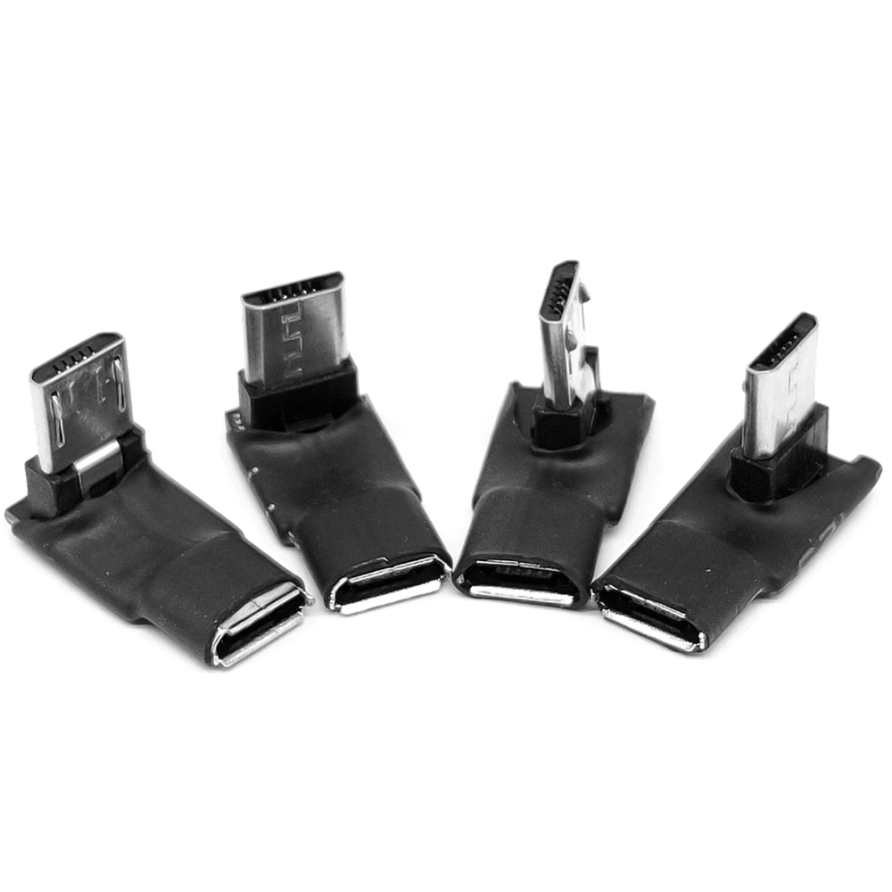 90 градусов USB левый и правый угловой Micro 5pin Женский переходник для передачи данных