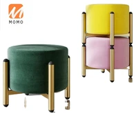 small stool home bench sofa stool living room coffee table stool shoes changing stool light luxury low stool adult round stool