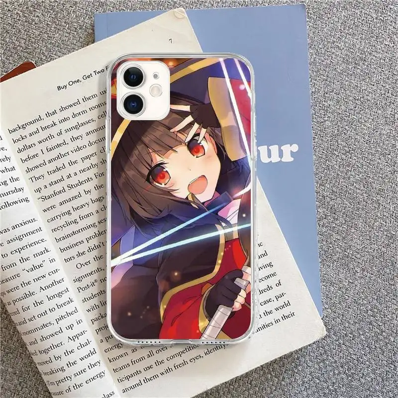 

Konosuba Megumin Phone Case for iPhone 8 7 6 6S Plus X 5S SE 2020 XR 11 pro XS MAX 12 12Mini