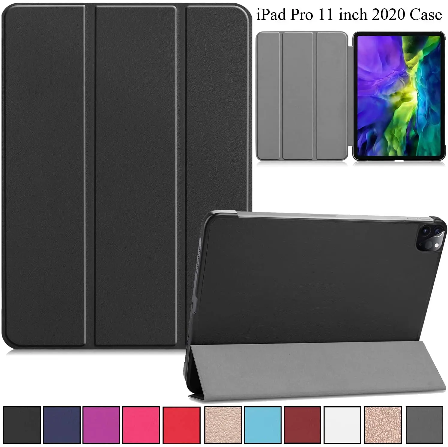 Чехол для iPad Pro 11 2020 чехол из искусственной кожи задняя крышка ПК ультратонкий