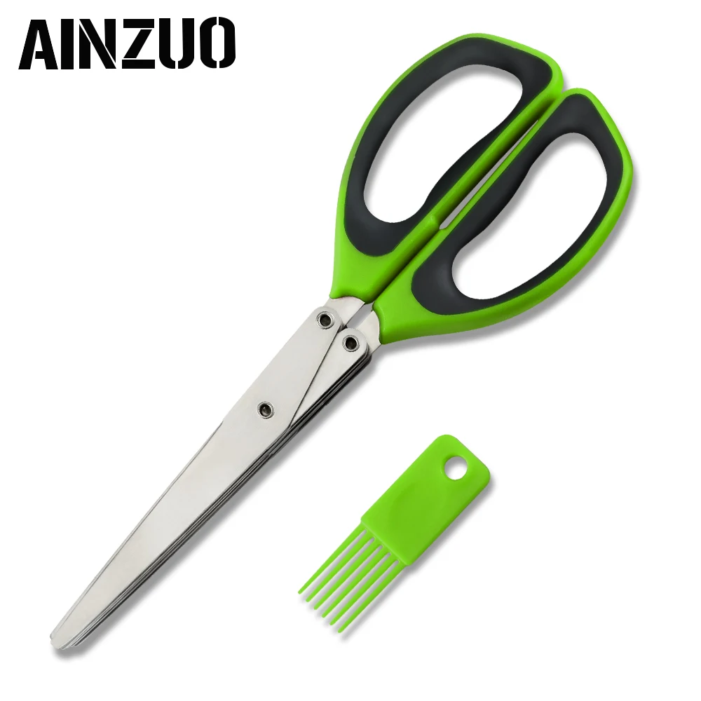 AINZUO 5 слоев лезвия кухонные Ножницы аксессуары ножницы из нержавеющей стали