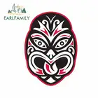 EARLFAMILY 13 см x 9,5 см для маори бамбуковые Моко тату Маска Мотоцикл машина, бампер, окно Стикеры Виниловая пленка для оклеивания автомобилей, Обёрточная бумага Водонепроницаемый Стикеры