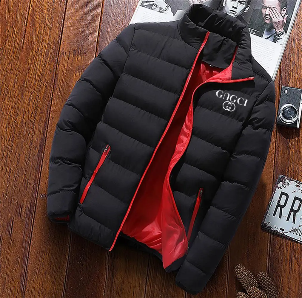 

Winter jacket men's fashion stand-up collar men's parka coat men's solid color thick jacket coat men's winter parka coat