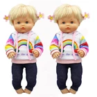 Радужный костюм подходит для кукол Nenuco y su Hermanita 42 см, аксессуары для кукол