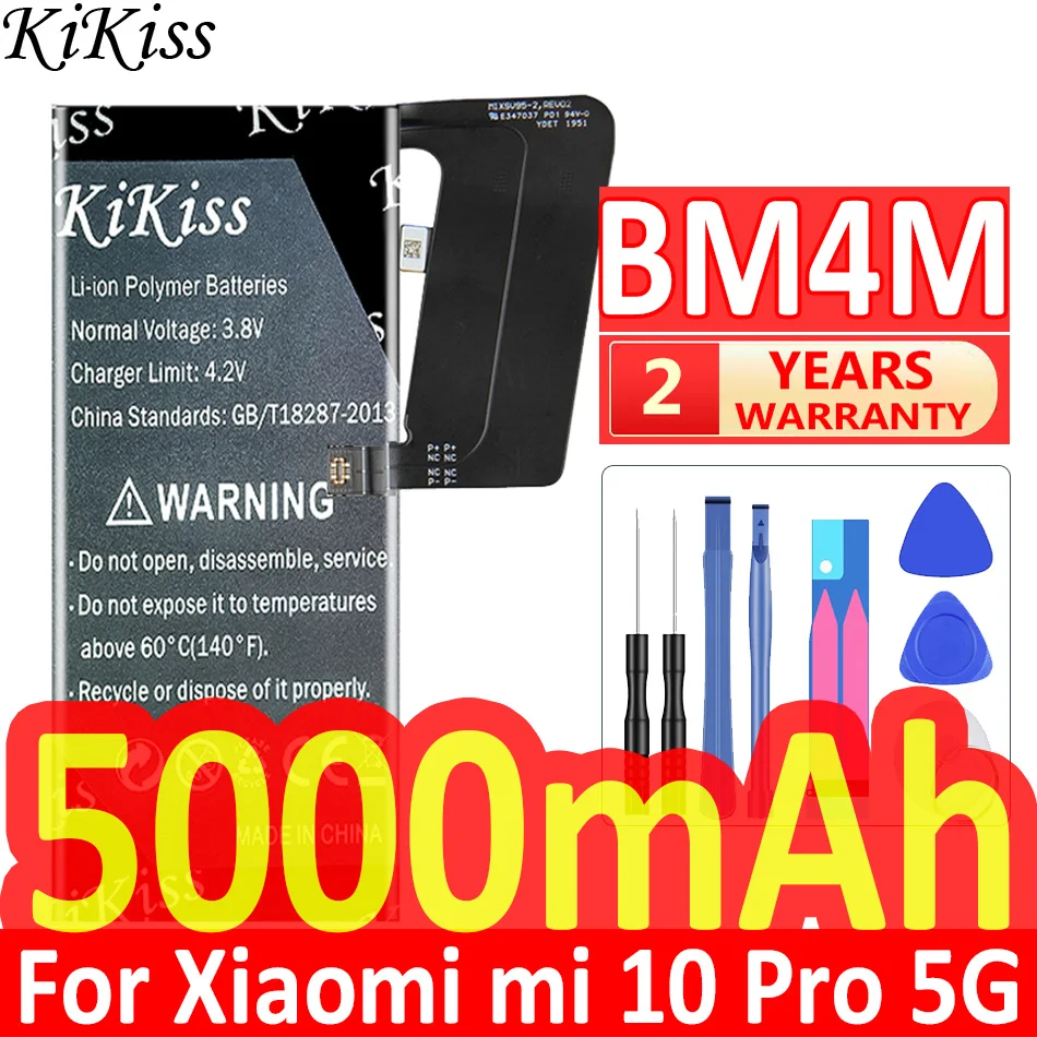 

KiKiss for Xiao Mi 5000mAh Battery BM4M for Xiaomi Mi 10 Pro 10Pro 5G Mi10 Pro Mi10Pro Replacement Battery High Capacity Battery