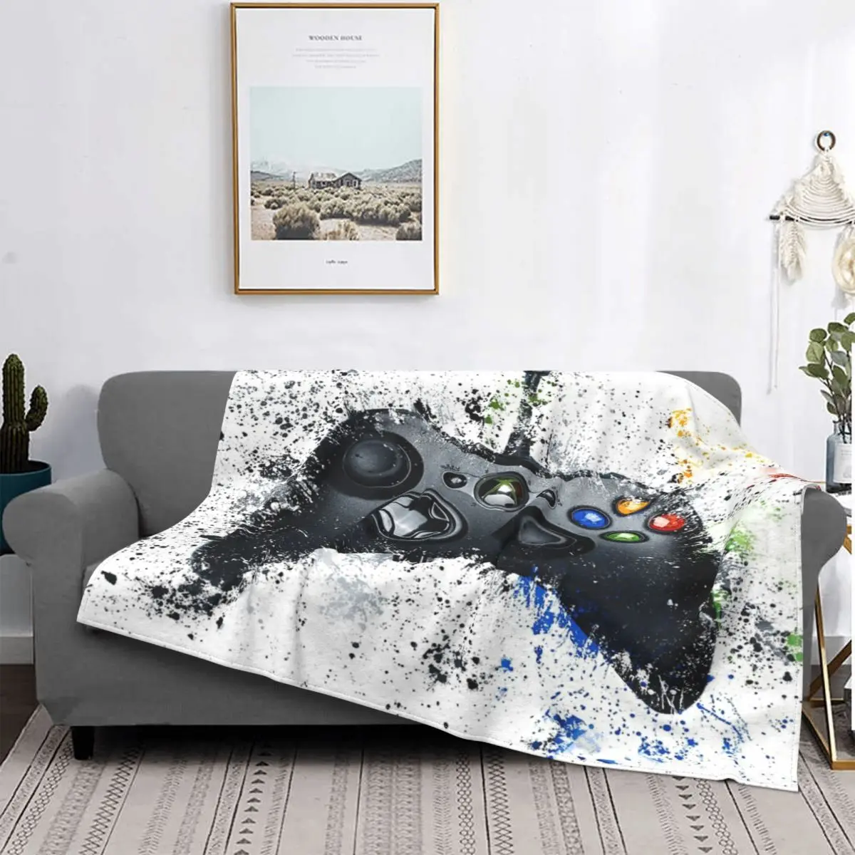 

Manta de mando a cuadros para cama, manta de pícnic para bebé