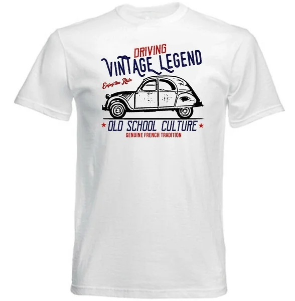 

VINTAGE FRENCH CAR 2CV - NEW COTTON T-SHIRT
