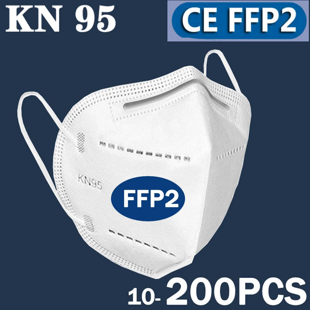 

Быстрая доставка KN95 маска FFP2 маски для лица Безопасность 95% для фильтрации пыли загрязнения твердыми частицами защитная маска для лица ...