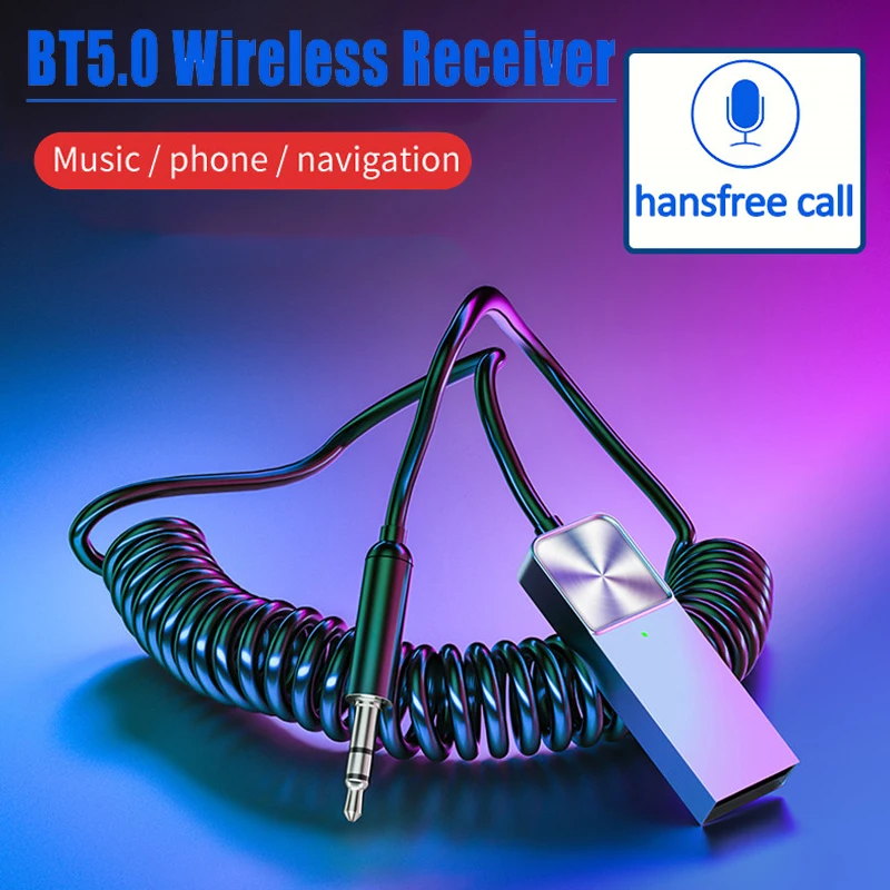 Aux Bluetooth 5 0 адаптер USB для автомобильного комплекта 3 мм разъем беспроводной