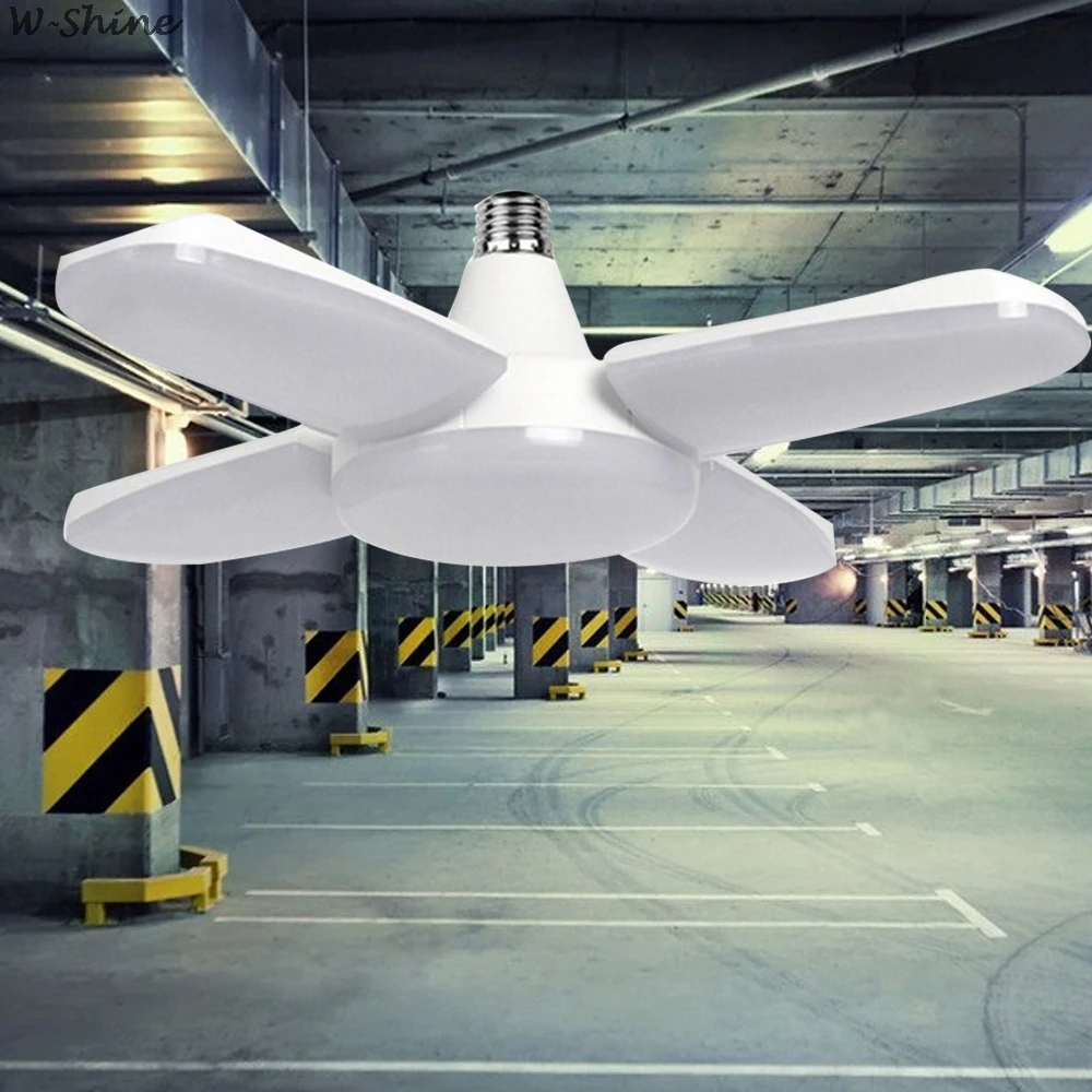 60W Foldable Fan Blade LED Pendant Lights No Flicker E27 Bulb 220V 360 Degrees Angle Adjustable Ceiling Lamp | Освещение
