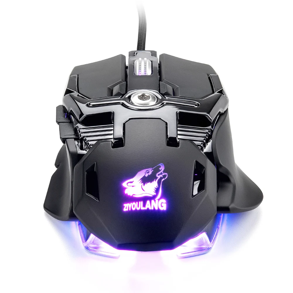 ZIYOULAN V15 профессиональная компьютерная игровая мышь USB Проводная эргономичная конструкция с подсветкой Макросъемка геймерская мышь для ПК ноутбука