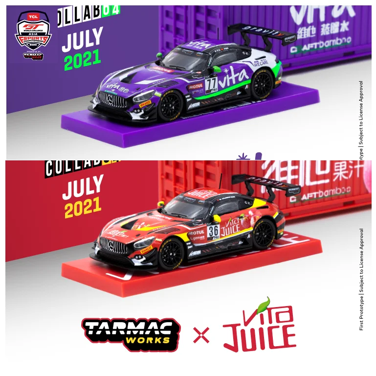 Модель легкового автомобиля TW 1:64 AMG GT3 GT Vita гоночный мир Чемпионат Азии по