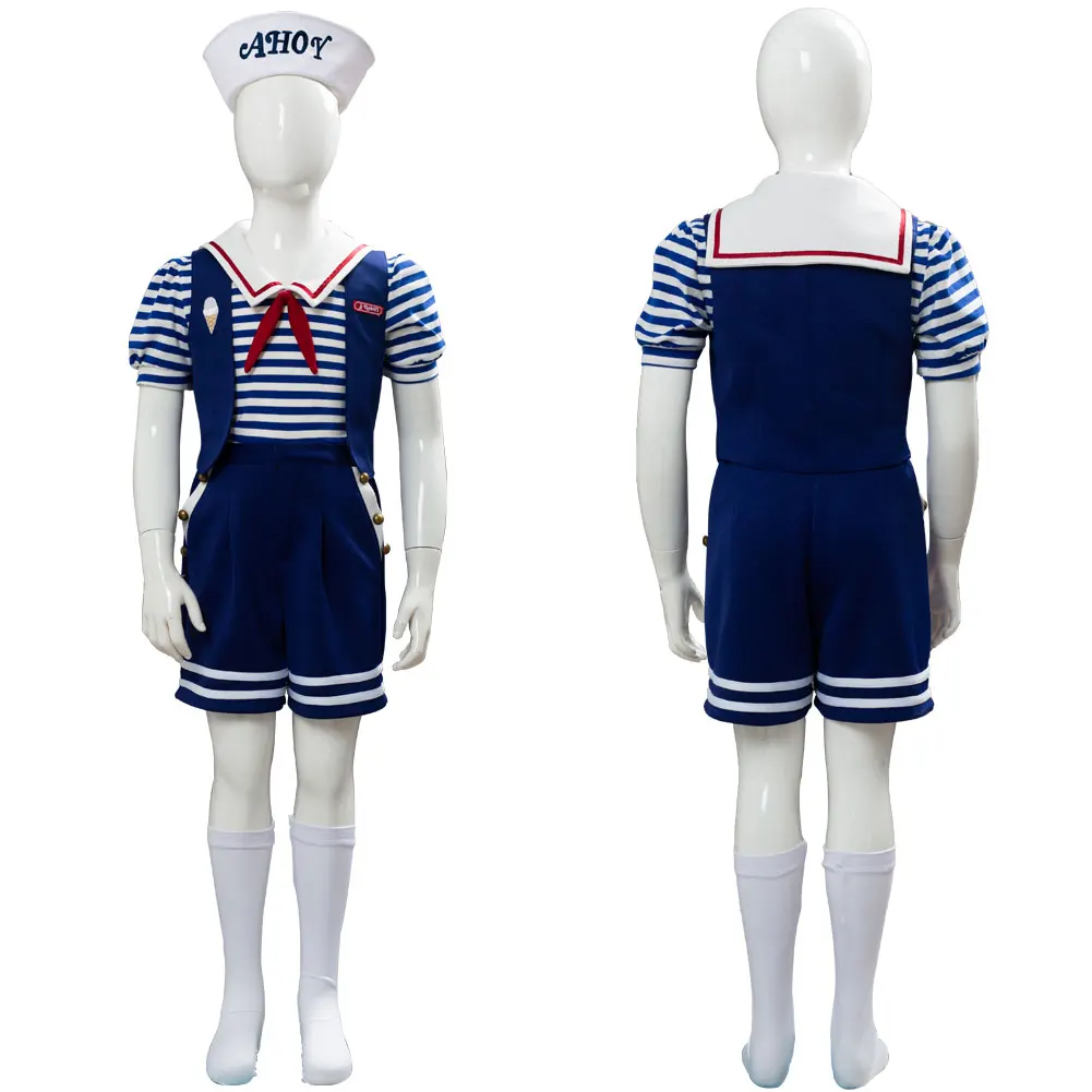

Stranger Cosplay Things Scoops Ahoy Robin Ice Cream Shop Uniform Store Suit Kid Cosplay Costume