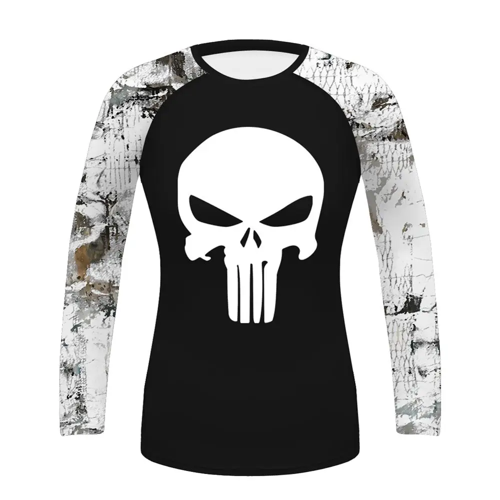 Женская тренировочная рубашка с принтом черепа для джиу-джитсу | Спорт и