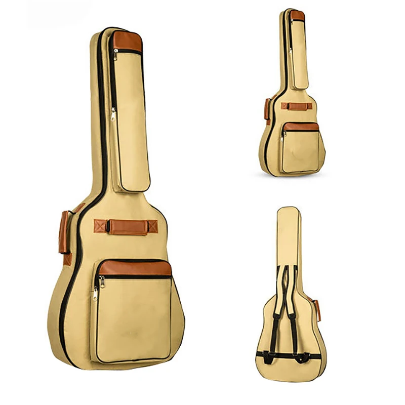 41 Inch Guitar Gig Bag Waterproof Thicken 8Mm Case Acoustic Folk Backpack with Shoulder Straps Pockets | Спорт и развлечения