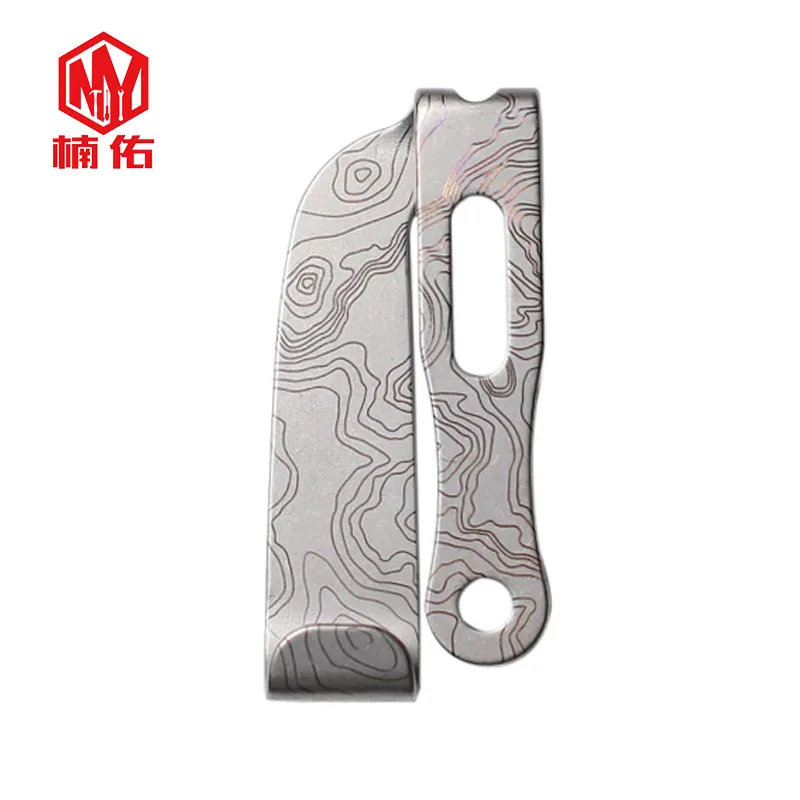 

1PC EDC Titanium Alloy Leather Case Back Clip Leather Goods Supporting K Plate Scabbard Knife Sleeve Protection Belt Waist Clip