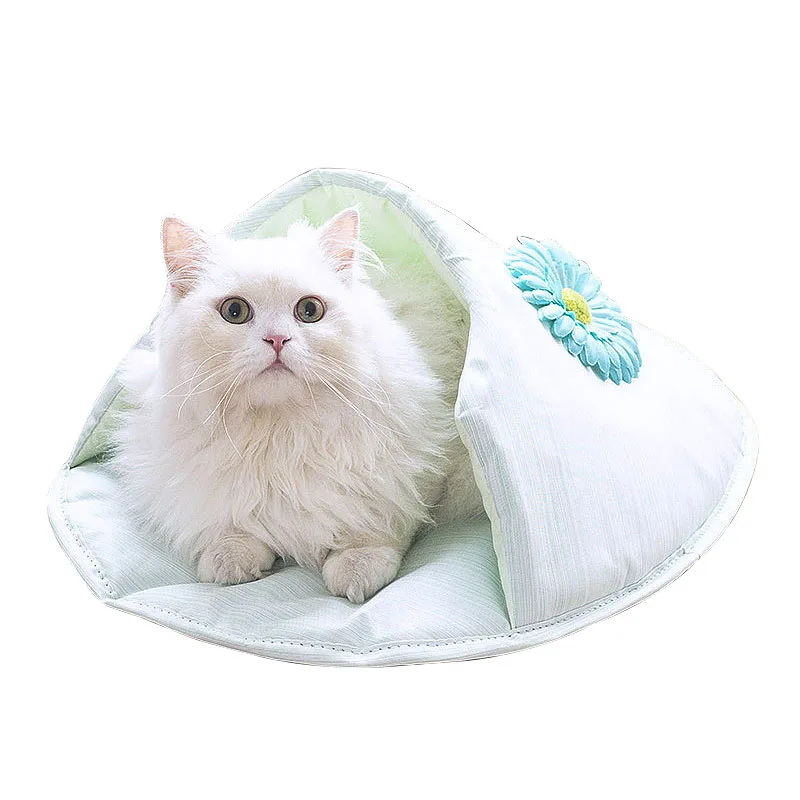 

Cute Little Flower Spring and Summer Cat Litter Semi-enclosed Pet Bed Breathable and Comfortable Dog Mat Puppy Nest Accessories