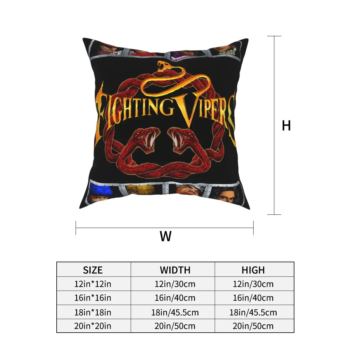 Борьба вайперс Подушка Чехол Мягкий чехол для подушки из полиэстера подарок 90s